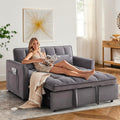 Sofá cama 3 en 1, sofá cama convertible de terciopelo, sofá cama extraíble con bolsillos laterales