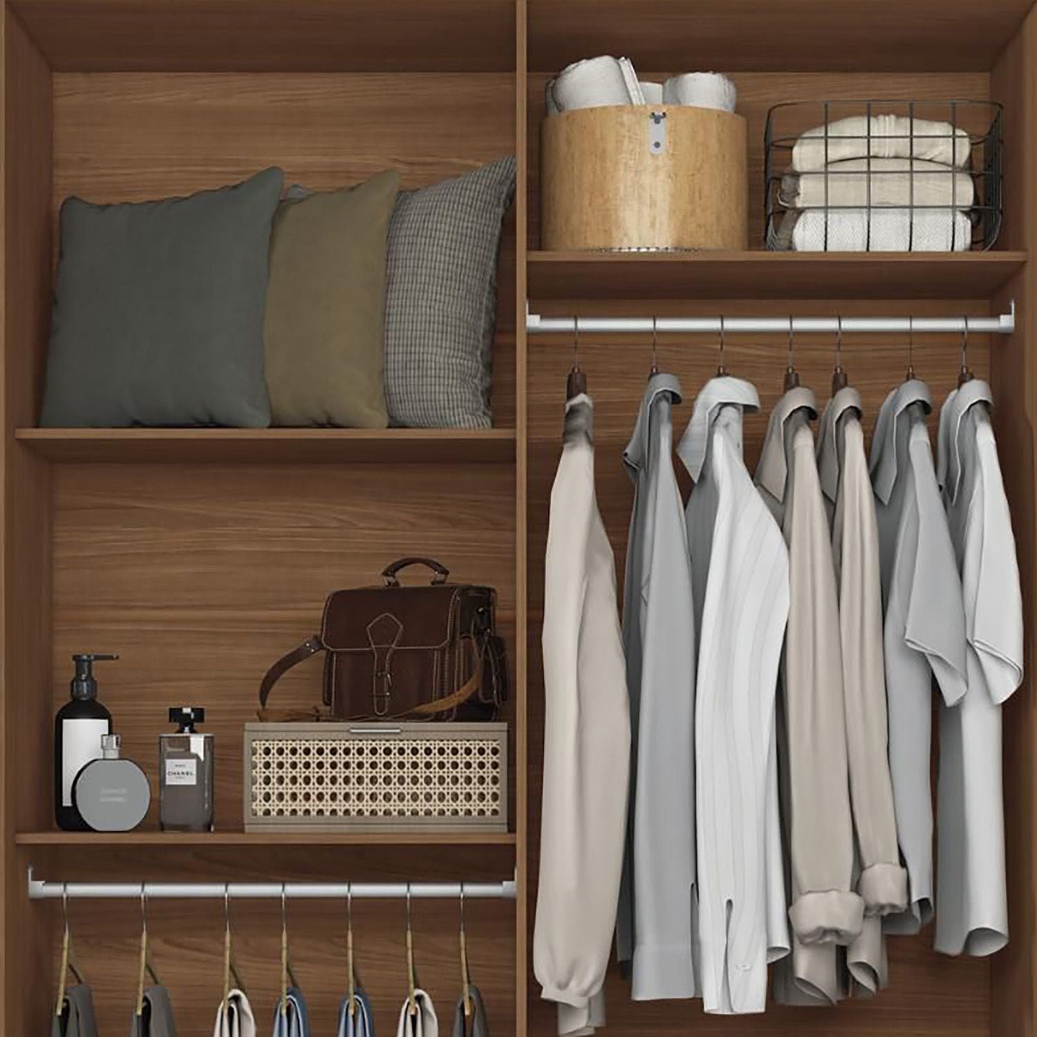 Closet 4 Puerta(s) 2 Cajón(es) 4 Repisa(s) 130x214x46 cm Arena