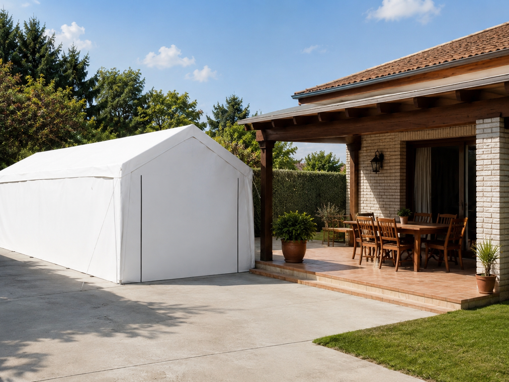 10 x 20  Gazebo toldo blanco